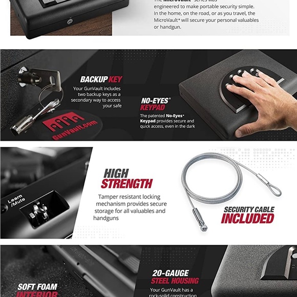 GUNVAULT MICROVAULT BIOMETRIC - Picture 3 of 7